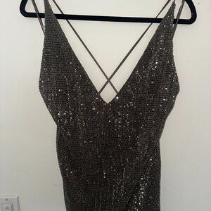 Express Sparkly Sequin Spaghetti Strap Top